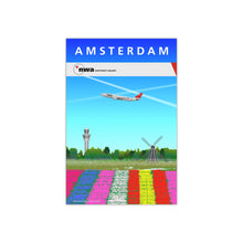 Load image into Gallery viewer, Destination Poster - NWA 2000s - Amsterdam Tulip Field - Premium Satin