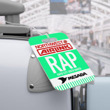 Load image into Gallery viewer, Luggage Tag - 2-sided acrylic - Northwest Airlink / Mesaba Hometown Series - Rapid City, South Dakota