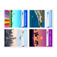 Load image into Gallery viewer, Vinyl Stickers - NWA 2000s Destination Posters, Group 1