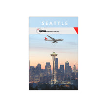 Load image into Gallery viewer, Destination Poster - NWA 2000s - Seattle 747-400