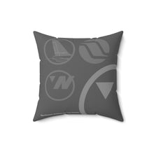 Load image into Gallery viewer, Pillow - Northwest Historic Logos - Charcoal