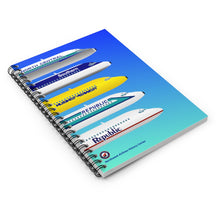 Load image into Gallery viewer, Spiral Notebook - Ruled Line - Republic History DC-9 Noses