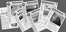 Load image into Gallery viewer, Various recent copies of REFLECTIONS, the quarterly journal of the NWAHC, are displayed.