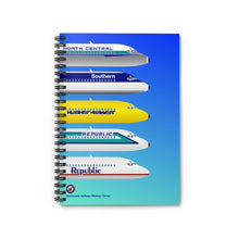 Load image into Gallery viewer, Spiral Notebook - Ruled Line - Republic History DC-9 Noses