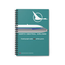 Load image into Gallery viewer, Spiral Notebook - Ruled Line - North Central Airlines Logo