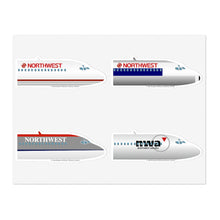 Load image into Gallery viewer, Vinyl Stickers - Northwest Airlines DC-9 Noses