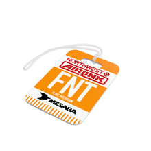 Load image into Gallery viewer, Luggage Tag - 2-sided acrylic - Northwest Airlink / Mesaba Hometown Series - Flint, Michigan

