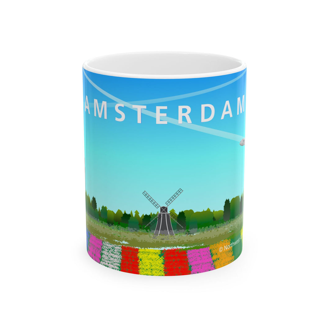 Ceramic Mug 11oz - NWA 2000s Amsterdam Tulip Field