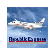 Vinyl Sticker - Republic Express Saab 340
