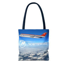 Load image into Gallery viewer, Tote Bag - Northwest 1990s Logo with A320 and DC-9 in flight
