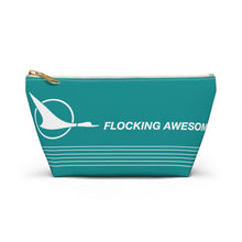 Load image into Gallery viewer, Packing Pouch - small, flat bottom, white zipper - Republic / North Central &quot;Flocking Awesome&quot;
