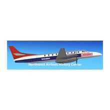 Load image into Gallery viewer, Car Magnet 10&quot; x 3&quot; - Mesaba / Northwest Airlink Metroliner
