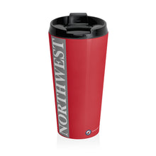 Load image into Gallery viewer, Stainless Steel Travel Mug, 15 oz. - Northwest 1990s Big Bold Logo
