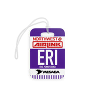 Luggage Tag - 2-sided acrylic - Northwest Airlink / Mesaba Hometown Series - Erie, Pennsylvania
