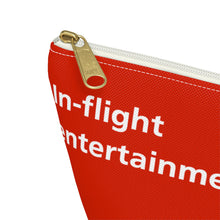 Load image into Gallery viewer, Packing Pouch - small, flat bottom, white zipper - Northwest 2000s &quot;In Flight Entertainment&quot;
