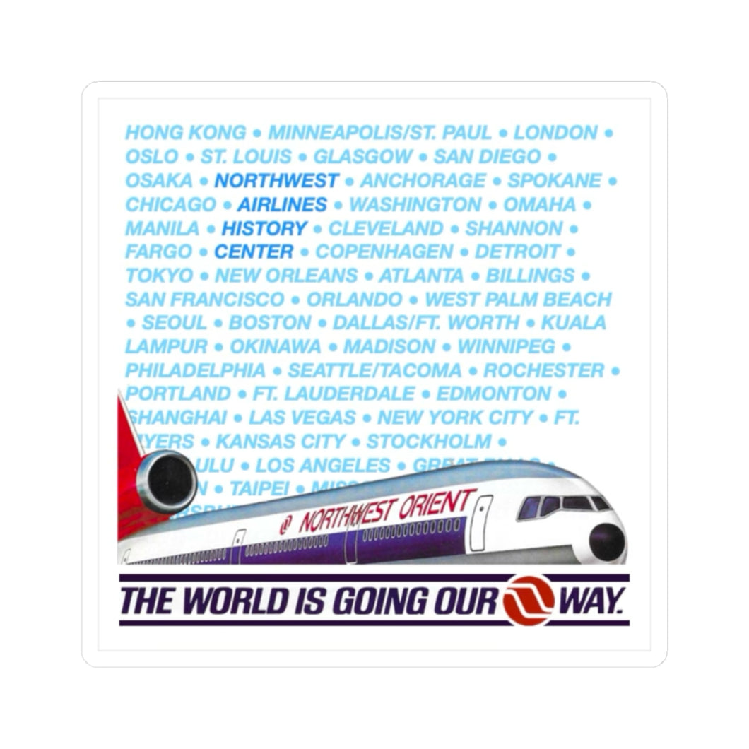 Vinyl Sticker - Northwest Orient DC-10 