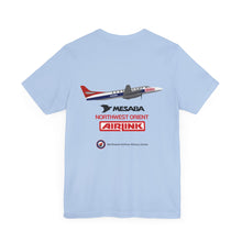 Load image into Gallery viewer, Short Sleeve T-Shirt - Mesaba 80th Anniversary - Northwest Airlink Metroliner
