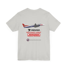 Load image into Gallery viewer, Short Sleeve T-Shirt - Mesaba 80th Anniversary - Northwest Airlink Metroliner
