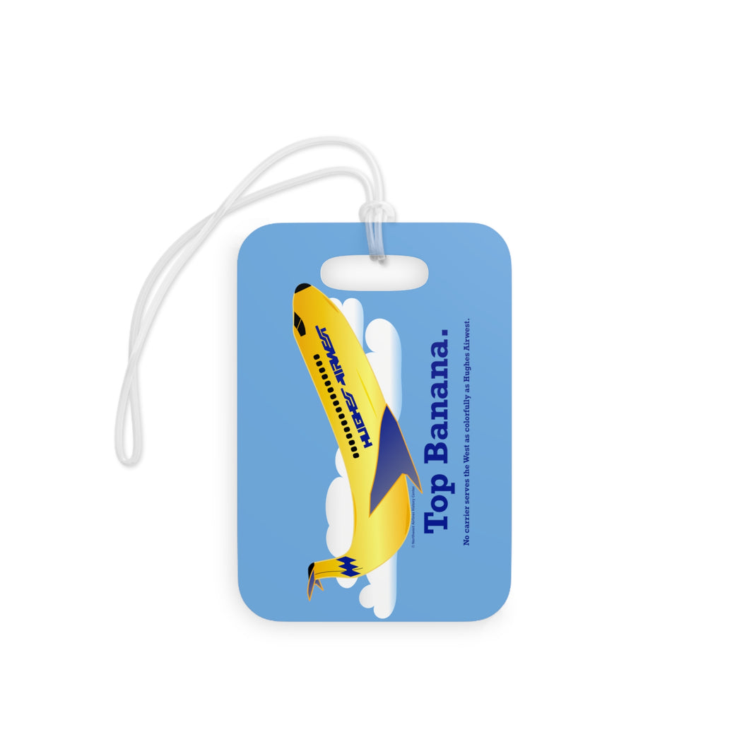 Luggage Tag - 2-sided acrylic - Hughes Airwest Top Banana