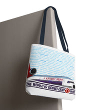 Load image into Gallery viewer, Tote Bag - Northwest Orient 1980s &quot;The World is Going Our Way&quot;
