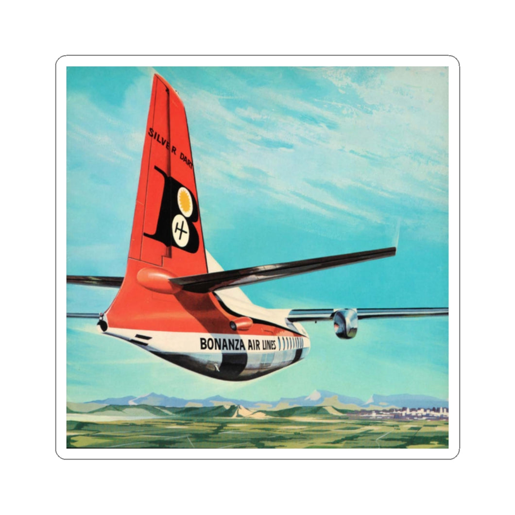 Vinyl Sticker - Bonanza Airlines F-27 Landscape