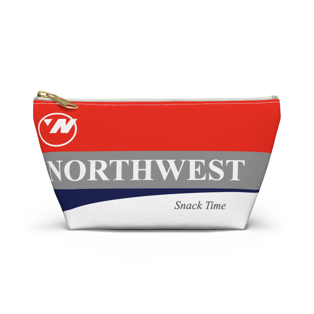 Packing Pouch - small, flat bottom, white zipper - Northwest 1990s - Snack Time