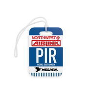 Luggage Tag - 2-sided acrylic - Northwest Airlink / Mesaba Hometown Series - Pierre, South Dakota