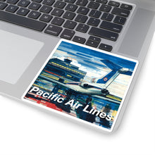 Load image into Gallery viewer, Vinyl Sticker - Pacific Air Lines Boeing 727 at San Francisco, Illustration

