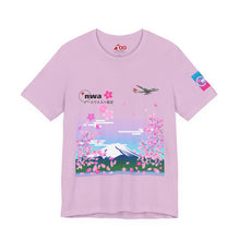 Load image into Gallery viewer, Short Sleeve T-Shirt - Northwest Airlines Cherry Blossoms
