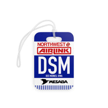 Load image into Gallery viewer, Luggage Tag - 2-sided acrylic - Northwest Airlink / Mesaba Hometown Series - Des Moines, Iowa
