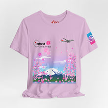 Load image into Gallery viewer, Short Sleeve T-Shirt - Northwest Airlines Cherry Blossoms
