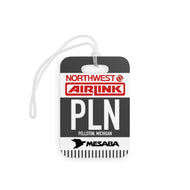 Luggage Tag - 2-sided acrylic - Northwest Airlink / Mesaba Hometown Series - Pellston, Michigan