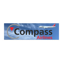 Load image into Gallery viewer, Car Magnet 10&quot; x 3&quot; - Compass Airlines E-175
