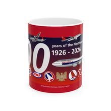 Load image into Gallery viewer, Ceramic Mug 11oz - Northwest Airlines 100th Anniversary
