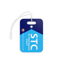 Load image into Gallery viewer, Luggage Tag - 2-sided acrylic - "Minnesota is our home" - STC with Saab 340
