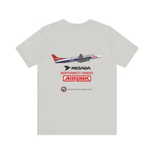 Load image into Gallery viewer, Short Sleeve T-Shirt - Mesaba 80th Anniversary - Northwest Airlink Metroliner
