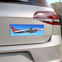 Load image into Gallery viewer, Car Magnet 10&quot; x 3&quot; - Mesaba / Northwest Airlink Metroliner

