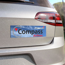 Load image into Gallery viewer, Car Magnet 10&quot; x 3&quot; - Compass Airlines E-175
