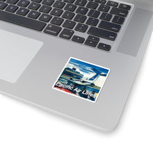 Load image into Gallery viewer, Vinyl Sticker - Pacific Air Lines Boeing 727 at San Francisco, Illustration
