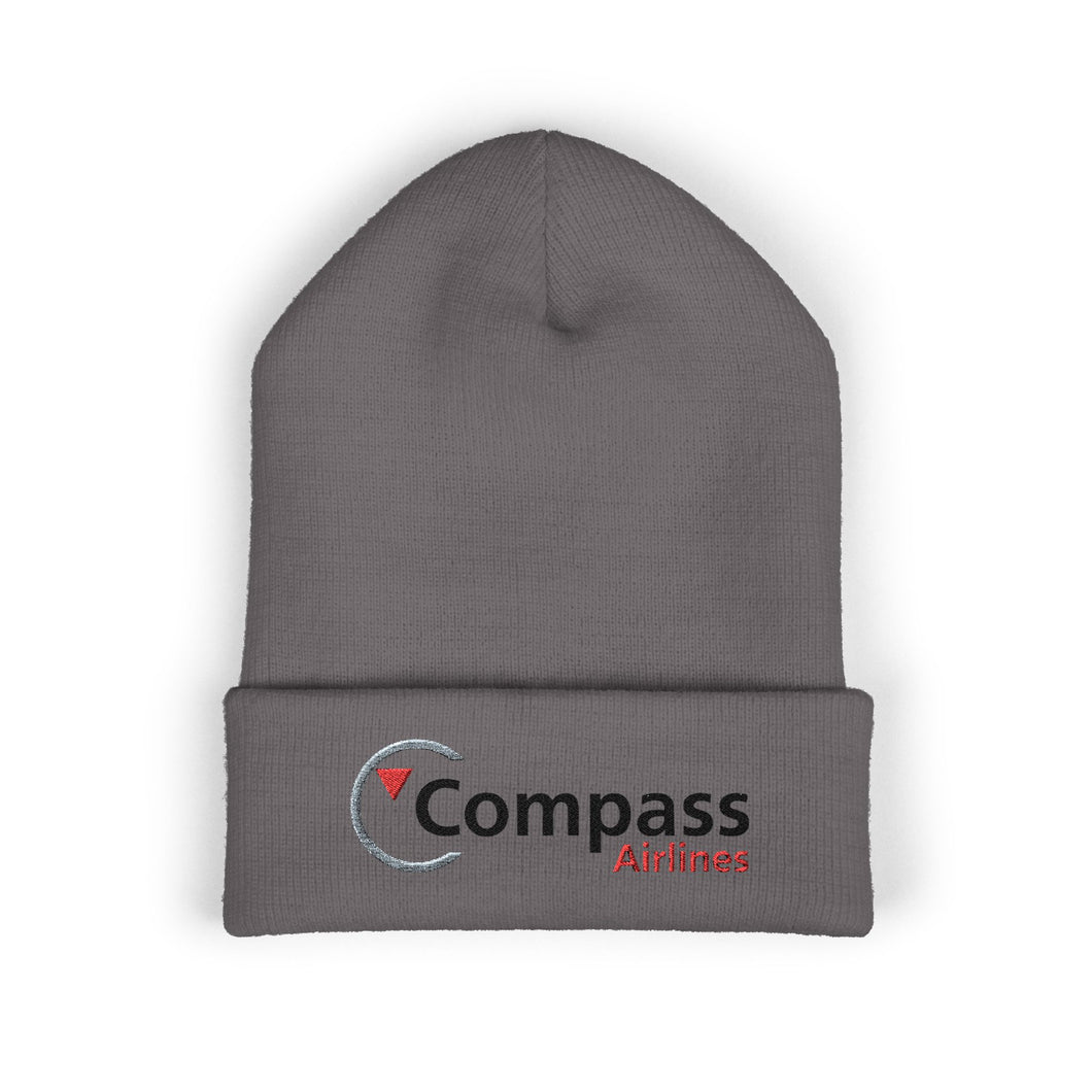 Embroidered Classic Cuffed Beanie - Compass Airlines