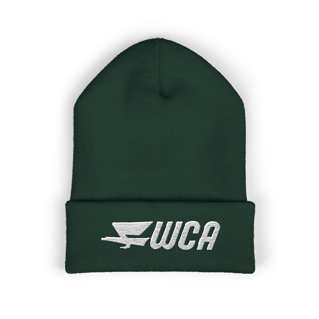 Embroidered Classic Cuffed Beanie - West Coast Airlines 1950s - 1960s logo