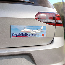 Load image into Gallery viewer, Car Magnet 10&quot; x 3&quot; - Republic Express / Express I / Pinnacle Saab 340
