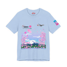 Load image into Gallery viewer, Short Sleeve T-Shirt - Northwest Airlines Cherry Blossoms
