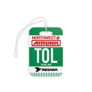 Luggage Tag - 2-sided acrylic - Northwest Airlink / Mesaba Hometown Series - Toledo, Ohio