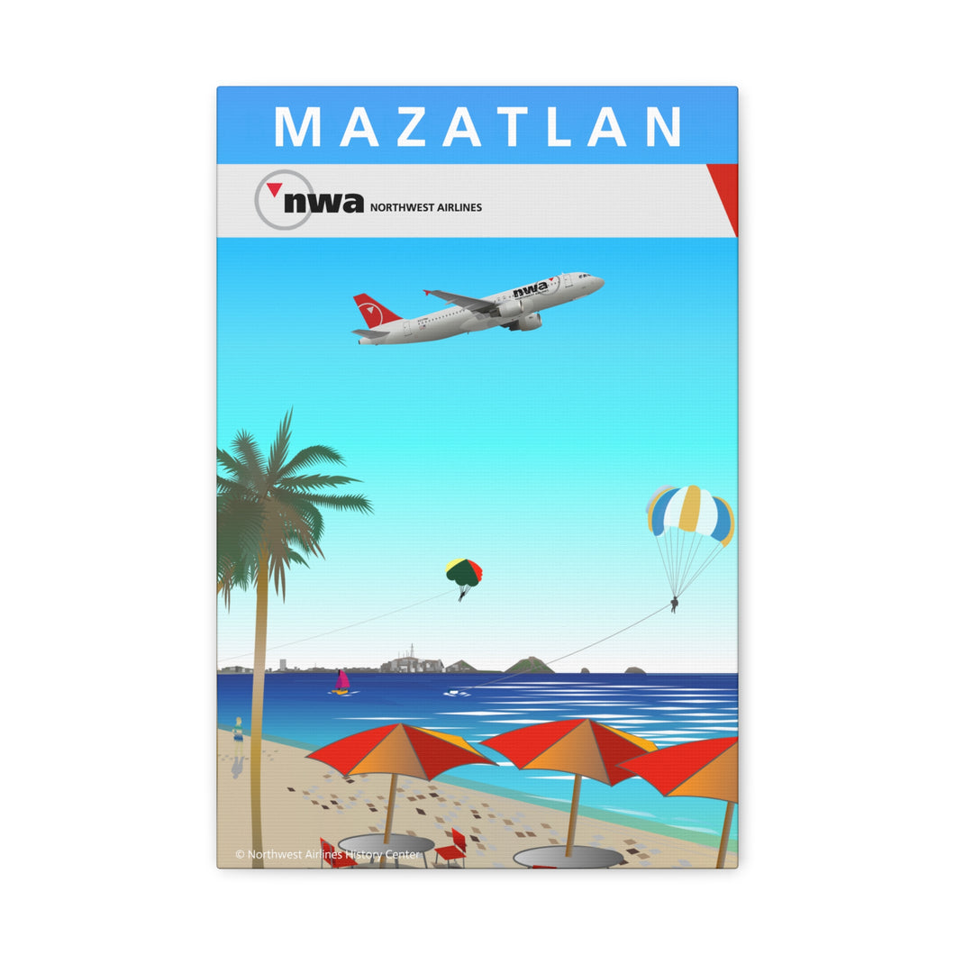 Destination Canvas Gallery Wrap - NWA 2000s - Mazatlan A320