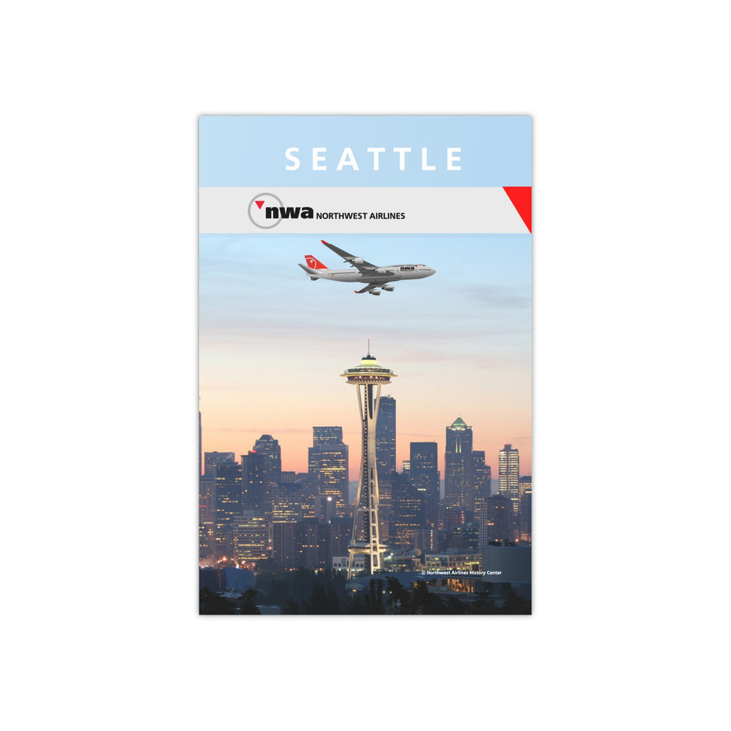 Destination Poster - NWA 2000s - Seattle 747-400