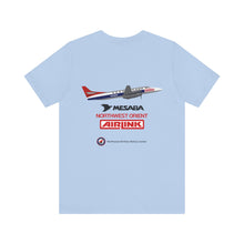 Load image into Gallery viewer, Short Sleeve T-Shirt - Mesaba 80th Anniversary - Northwest Airlink Metroliner
