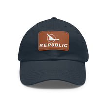 Load image into Gallery viewer, Twill Cap - Leather Patch - Republic "Herman" Logo

