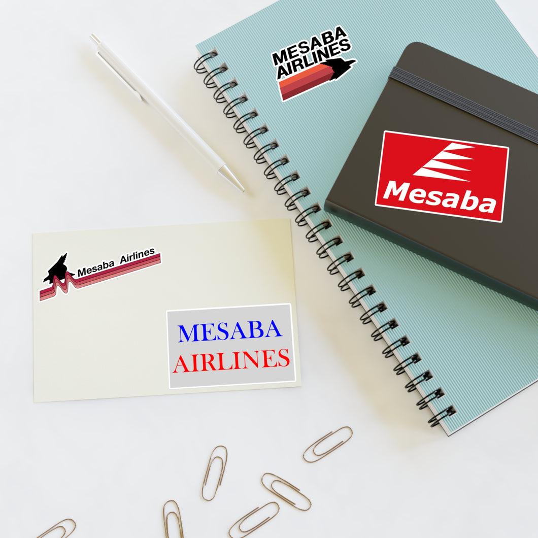 Vinyl Stickers - Mesaba Airlines Historic Logos