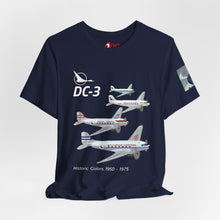 Load image into Gallery viewer, Short Sleeve T-Shirt - North Central DC-3 Historic Colors Squadron
